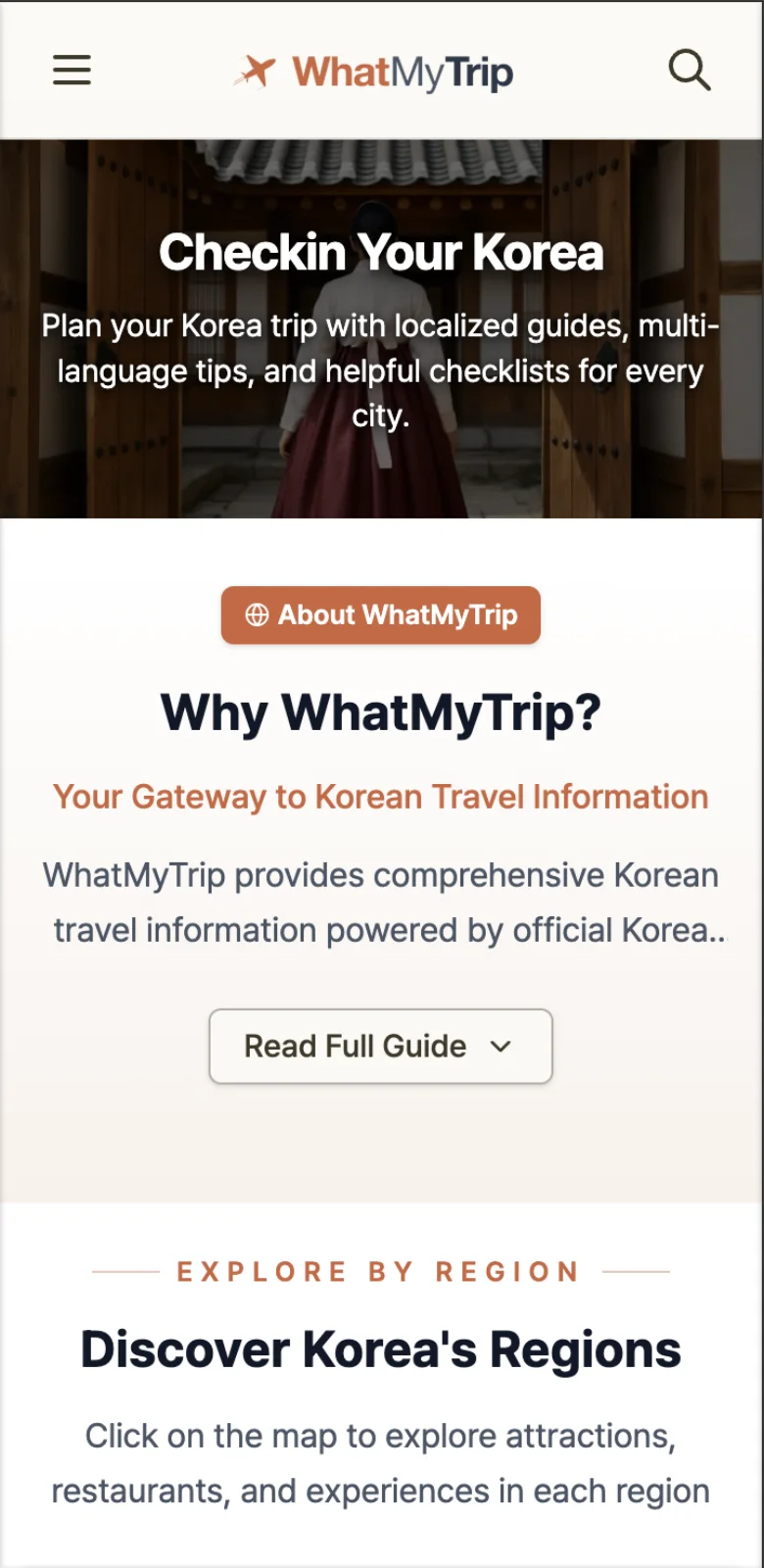 WhatMyTrip mobile preview